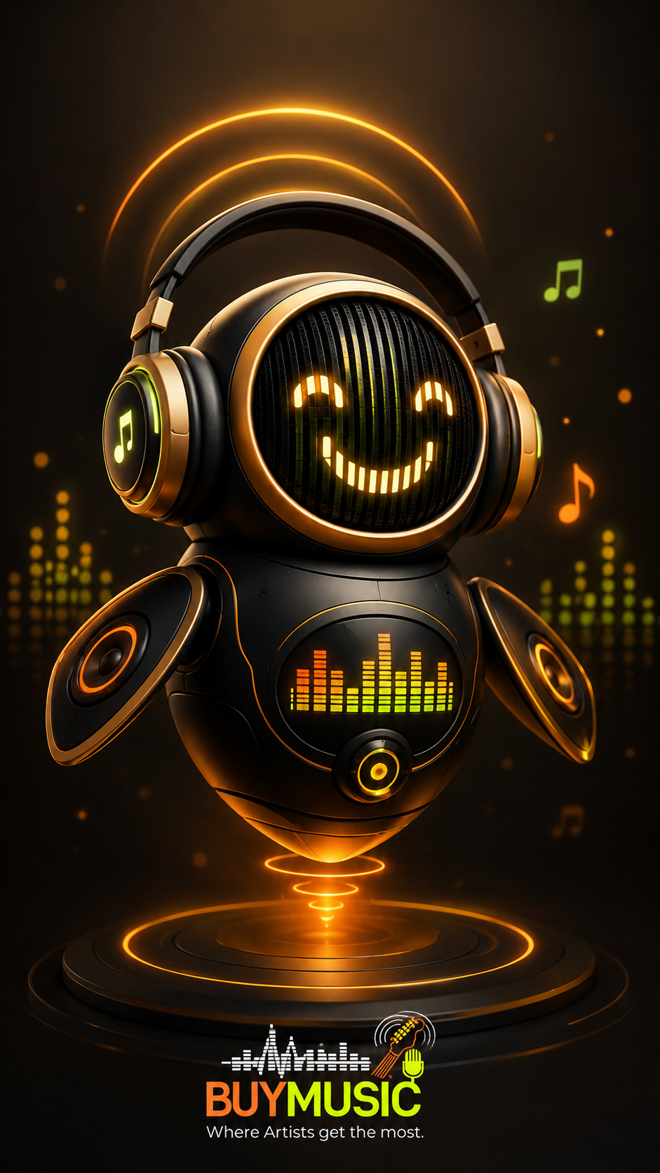BuyMusic robot mascot
